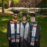 Alkaifi Siblings in caps and gowns